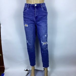 BLANK NYC “The Great Jones” High-Rise Skinny Distressed Jeans Size 30